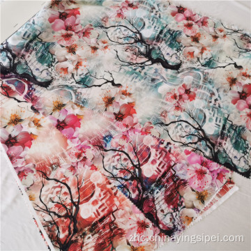 Challie somali somali Digital Viscose Floral Flower Rayon面料